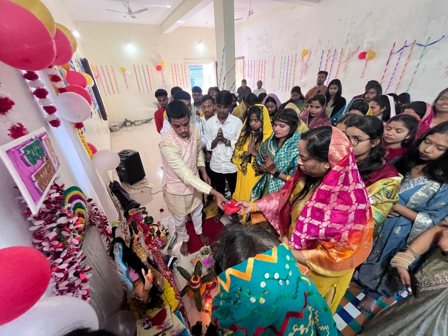 Grand inauguration of two day Saraswati Puja at HZB Arogyaam Nursing Institute