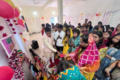 Grand inauguration of two day Saraswati Puja at HZB Arogyaam Nursing Institute