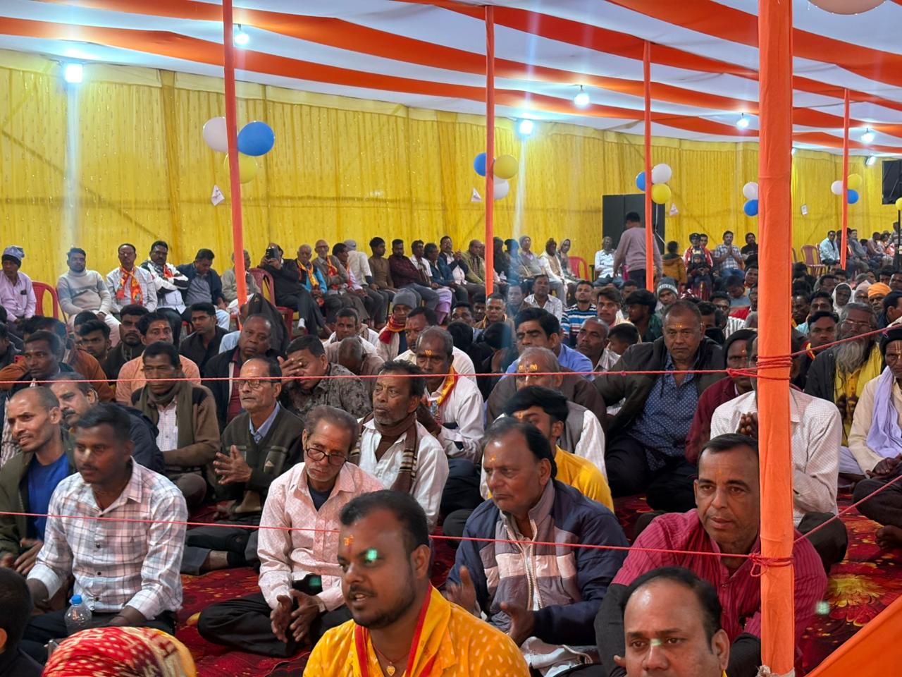 हाथी घोड़ा पाल की जय कन्हैया लाल की नारे से गूंजा भागवत कथा स्थल 1 IMG 20260123 WA0054