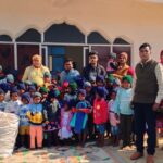 Nirdosh Kumar a resident of Satbarwa distributed warm clothes to hundreds of children of RPS Orphanage