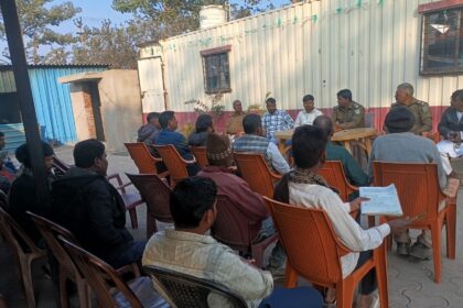 Peace committee meeting concluded in Dadikala police station premises regarding Saraswati Puja