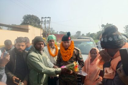 Rajkumar Mahato son of Rameshwar Mahato a resident of Palandu has been selected as a clerk in the Territorial Army bringing joy to the village