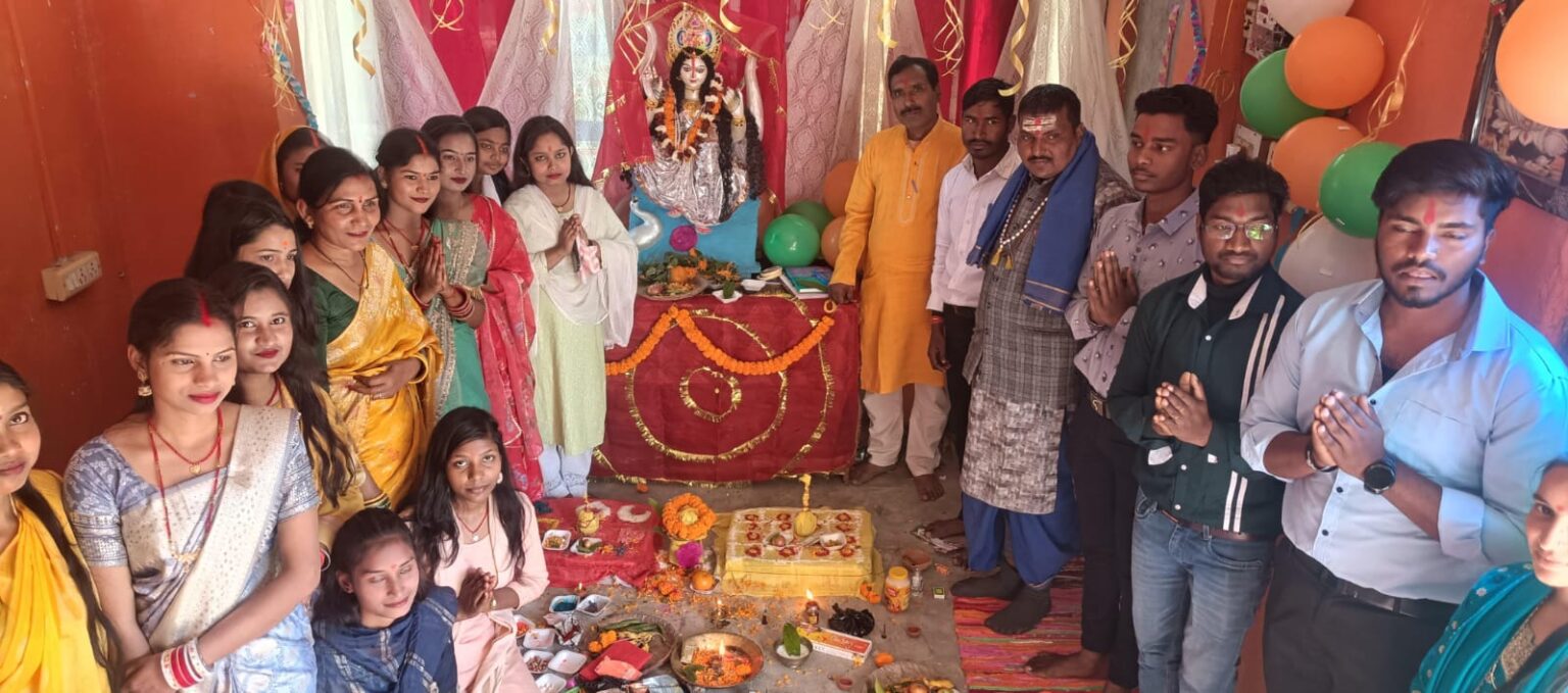 Saraswati Puja was celebrated with devotion and enthusiasm at Softech Computer Education