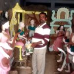 Sculptors busy giving final touches to the idols of Goddess Saraswati in Barkatha for Basant Panchami