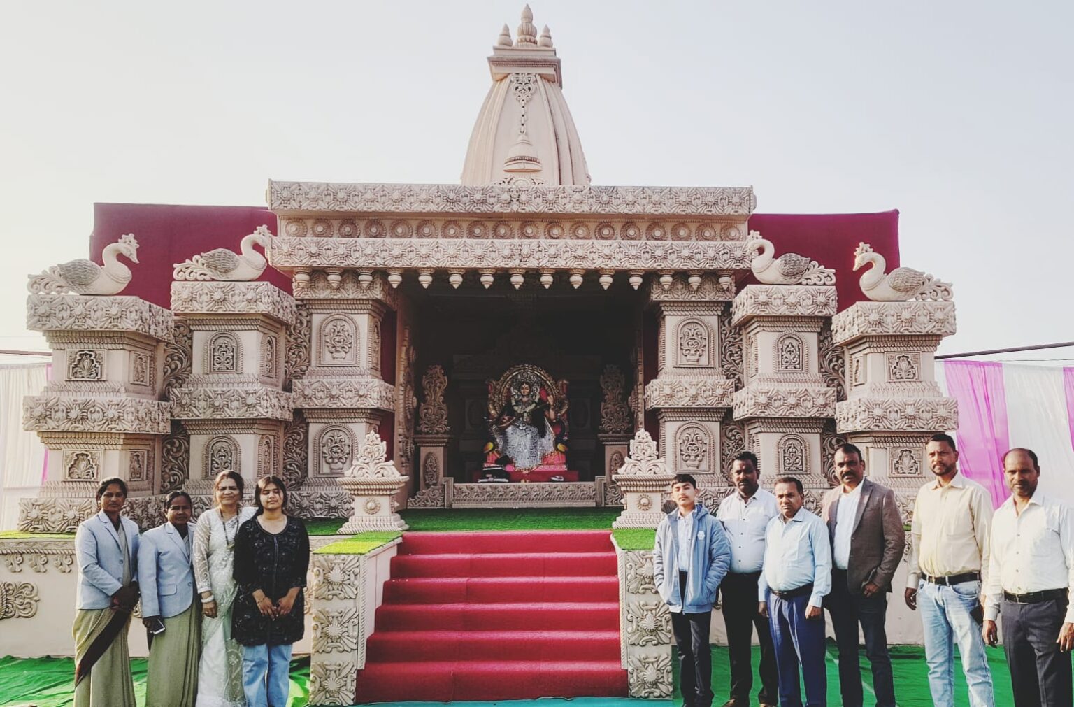 St. Pauls carved digital puja pandal was the center of attraction in Rehala