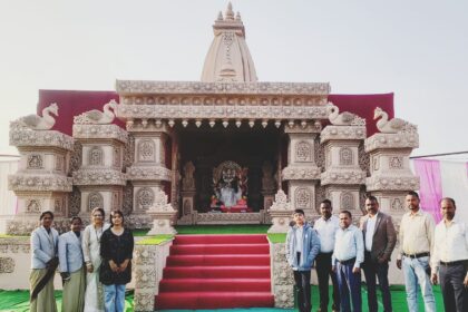 St. Pauls carved digital puja pandal was the center of attraction in Rehala