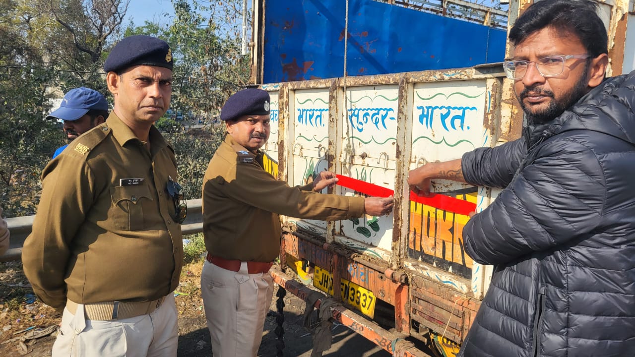 Strictness regarding road safety in Hazaribagh reflective tape installed on commercial vehicles