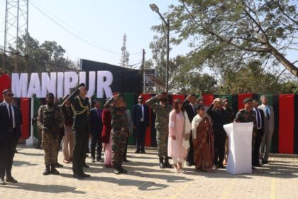 The 200th giant national flag was hoisted at the historic Kangla Fort in Manipur