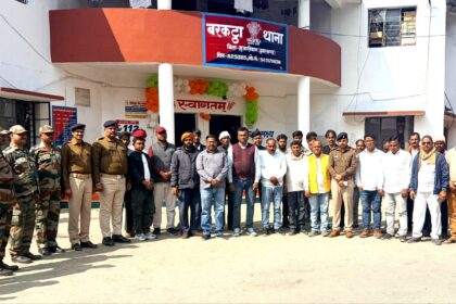 Tribute was paid to the brave martyrs on Martyrs Day at Barkatha police station