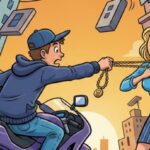 Unknown bike riders snatched a gold chain from a woman on Barkatha Main Road and fled