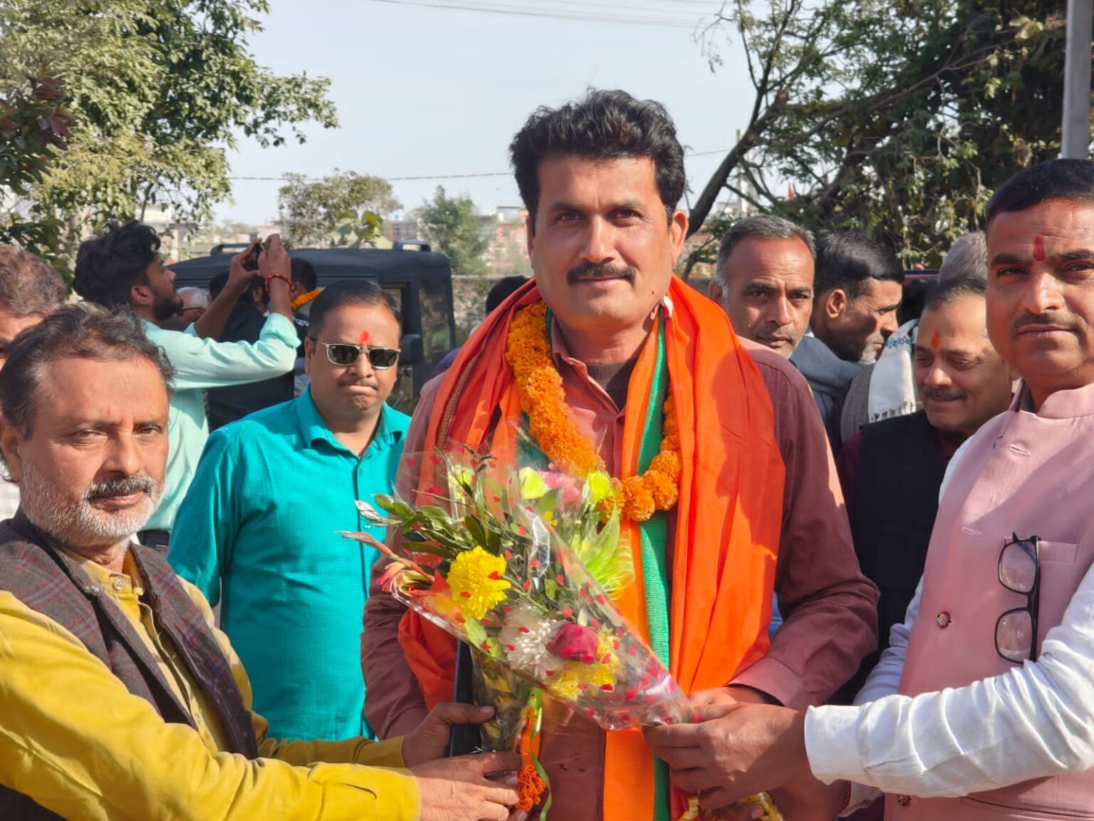 Vikash Choubey became the BJPs Vishrampur Rural Mandal President