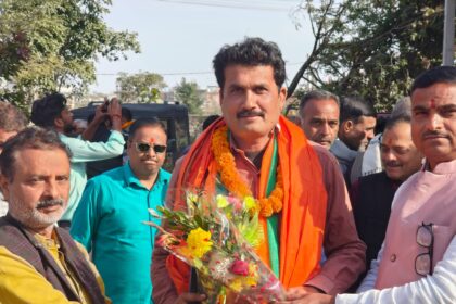 Vikash Choubey became the BJPs Vishrampur Rural Mandal President