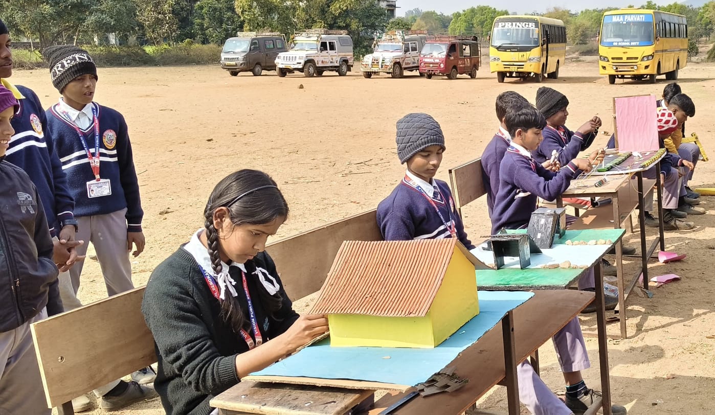 Vision Public School Bedokala organized a science exhibition on the occasion of Saraswati Puja
